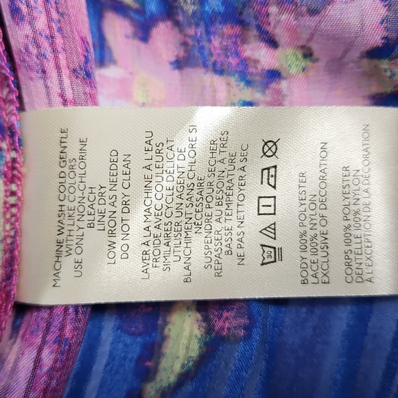 Free People Spring Fling Sleeveless Mini Dress W/Slip:Ultra Violet Combo: Medium - Picture 11 of 16